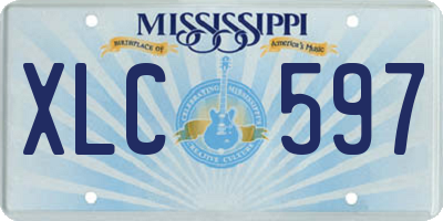 MS license plate XLC597