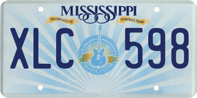 MS license plate XLC598