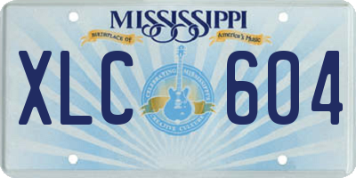MS license plate XLC604