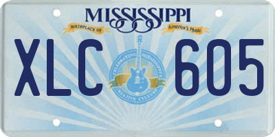 MS license plate XLC605