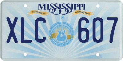 MS license plate XLC607