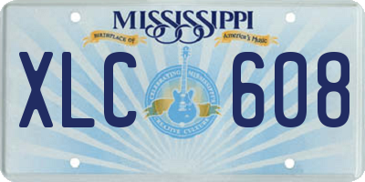 MS license plate XLC608