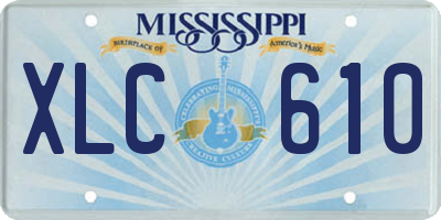 MS license plate XLC610