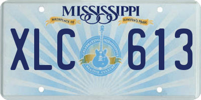 MS license plate XLC613