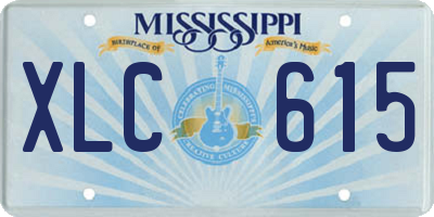 MS license plate XLC615
