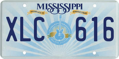 MS license plate XLC616