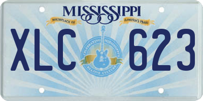 MS license plate XLC623