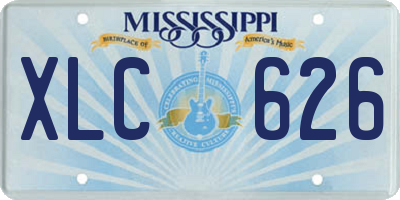 MS license plate XLC626
