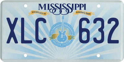 MS license plate XLC632