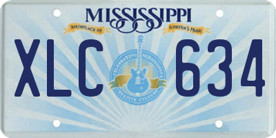 MS license plate XLC634