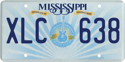 MS license plate XLC638