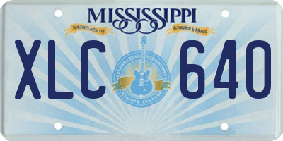 MS license plate XLC640