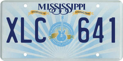 MS license plate XLC641
