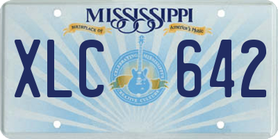 MS license plate XLC642