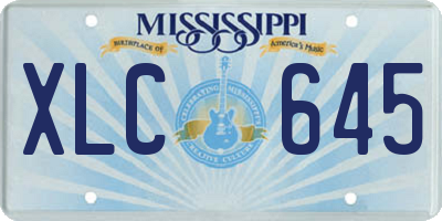 MS license plate XLC645