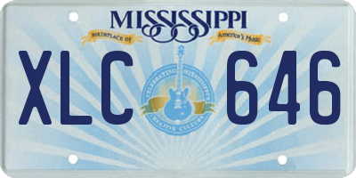 MS license plate XLC646