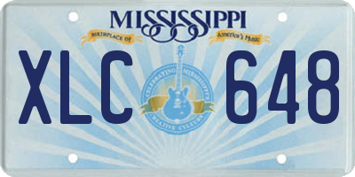 MS license plate XLC648