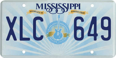 MS license plate XLC649