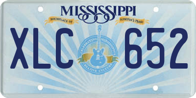 MS license plate XLC652