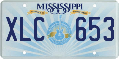 MS license plate XLC653