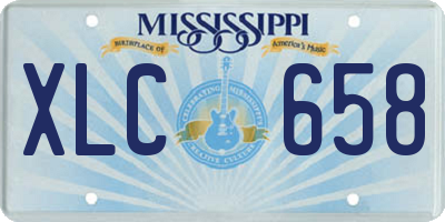 MS license plate XLC658