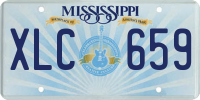 MS license plate XLC659