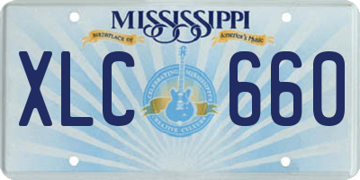 MS license plate XLC660