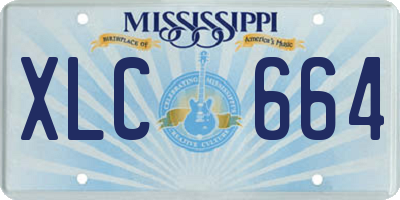 MS license plate XLC664
