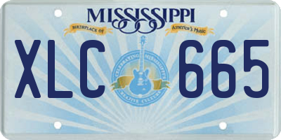 MS license plate XLC665