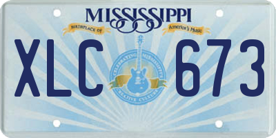 MS license plate XLC673