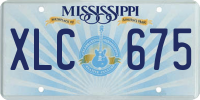 MS license plate XLC675