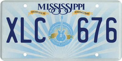 MS license plate XLC676