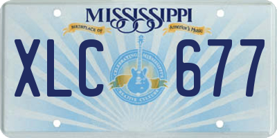 MS license plate XLC677