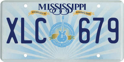 MS license plate XLC679