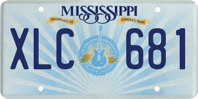 MS license plate XLC681