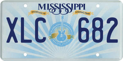 MS license plate XLC682