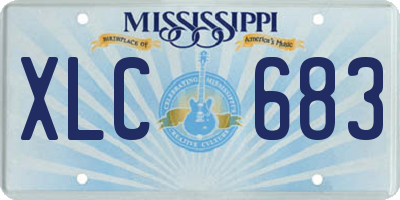 MS license plate XLC683