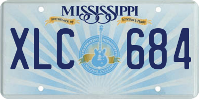 MS license plate XLC684