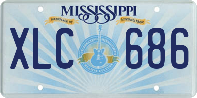 MS license plate XLC686
