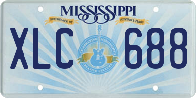 MS license plate XLC688