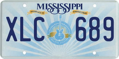 MS license plate XLC689