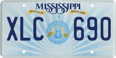 MS license plate XLC690