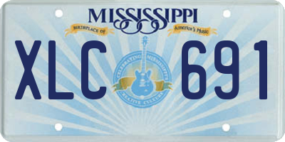 MS license plate XLC691