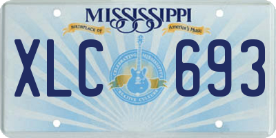 MS license plate XLC693