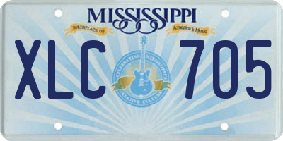MS license plate XLC705