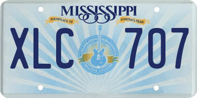 MS license plate XLC707