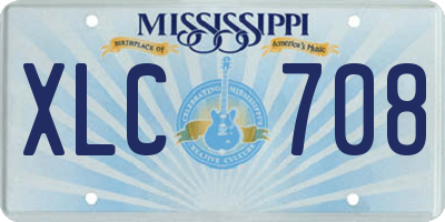 MS license plate XLC708