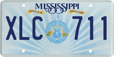 MS license plate XLC711