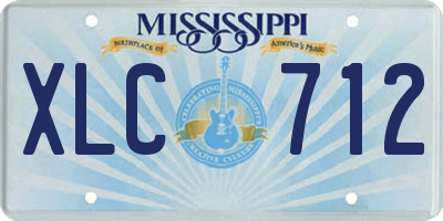 MS license plate XLC712