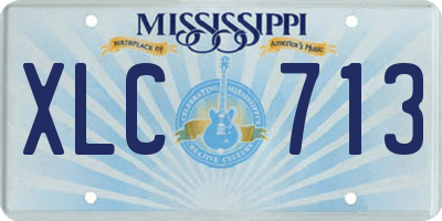 MS license plate XLC713